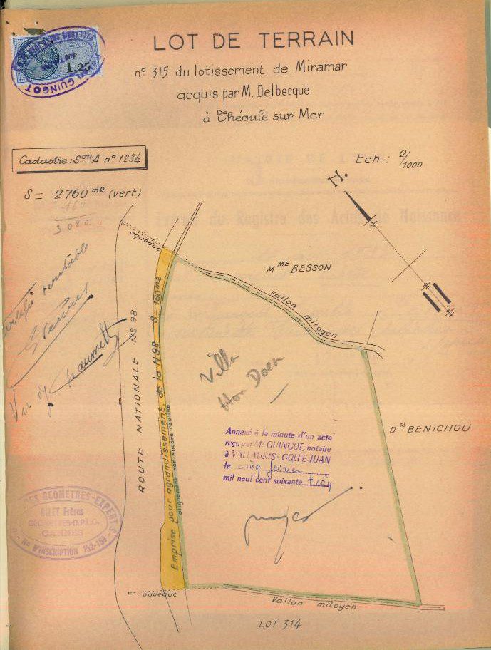 Plan du lot terrain 2