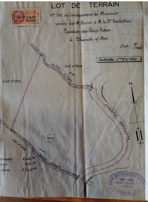 Plan du lot terrain 1