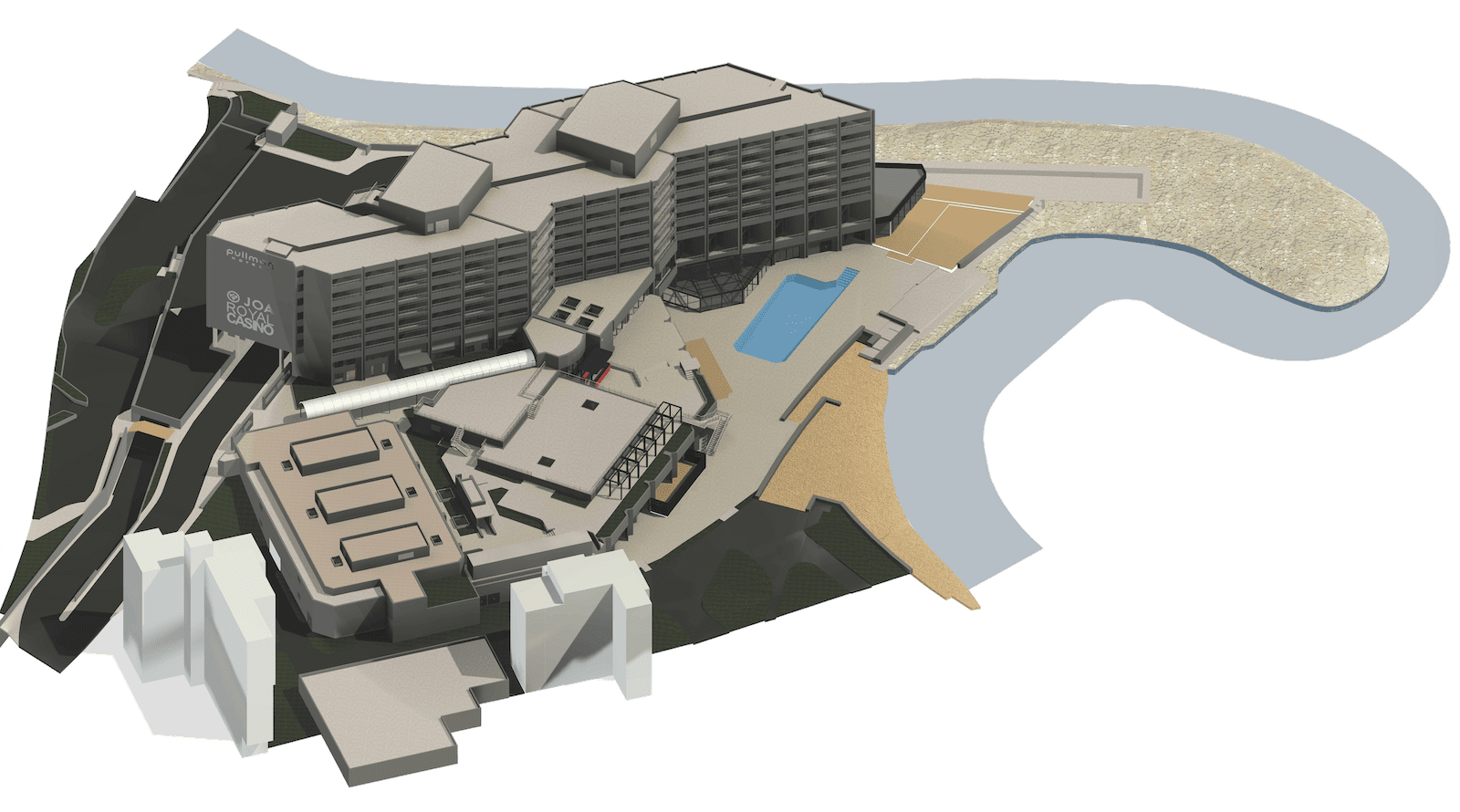 Modélisation BIM Pullman - vue intérieure de la maquette REVIT