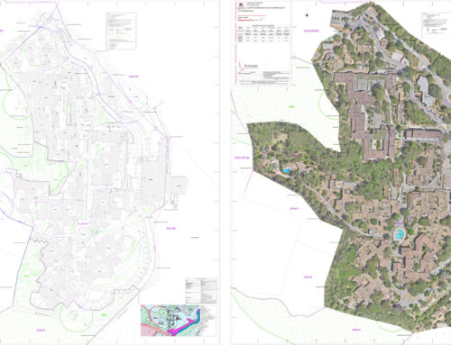 Relevé topographique et drone d&rsquo;un campus de 12 hectares à Sophia Antipolis : le CIV de Valbonne
